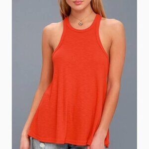 Free People Long Beach Swing Tank Size S - Orange